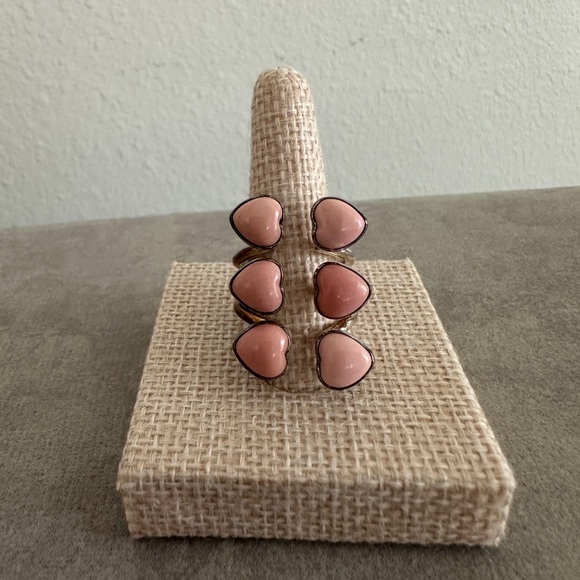 Heart-Shaped Pink Conch Shell Ring By Jay King - Picture 2 of 8